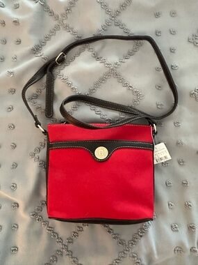 Etienne Aigner Red Crossbody with Black Trim